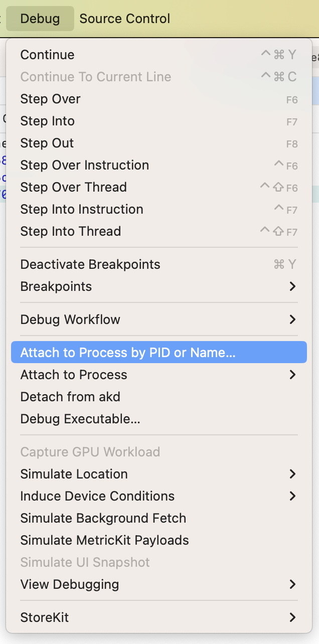 xcode_attach_process_or_pid