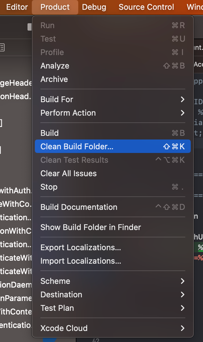 xcode_product_clean