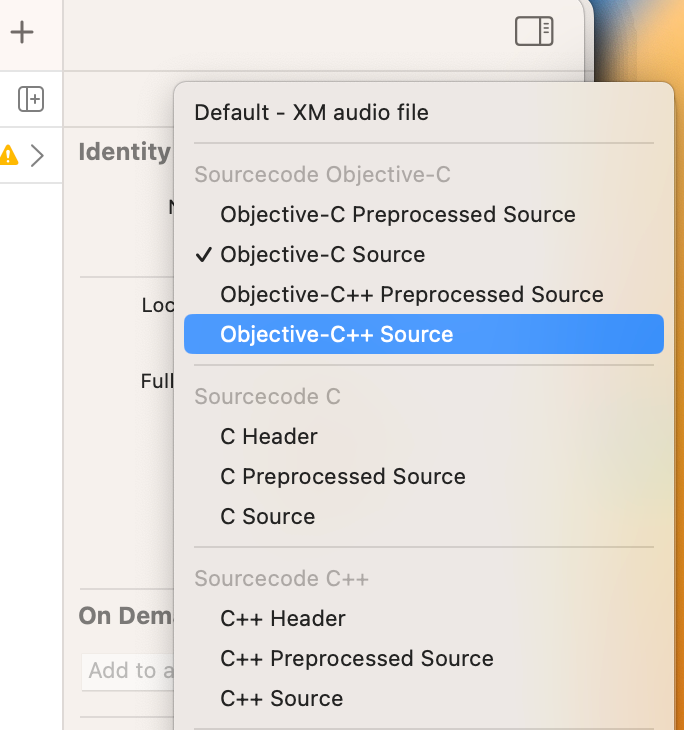 xcode_change_to_objc_cpp