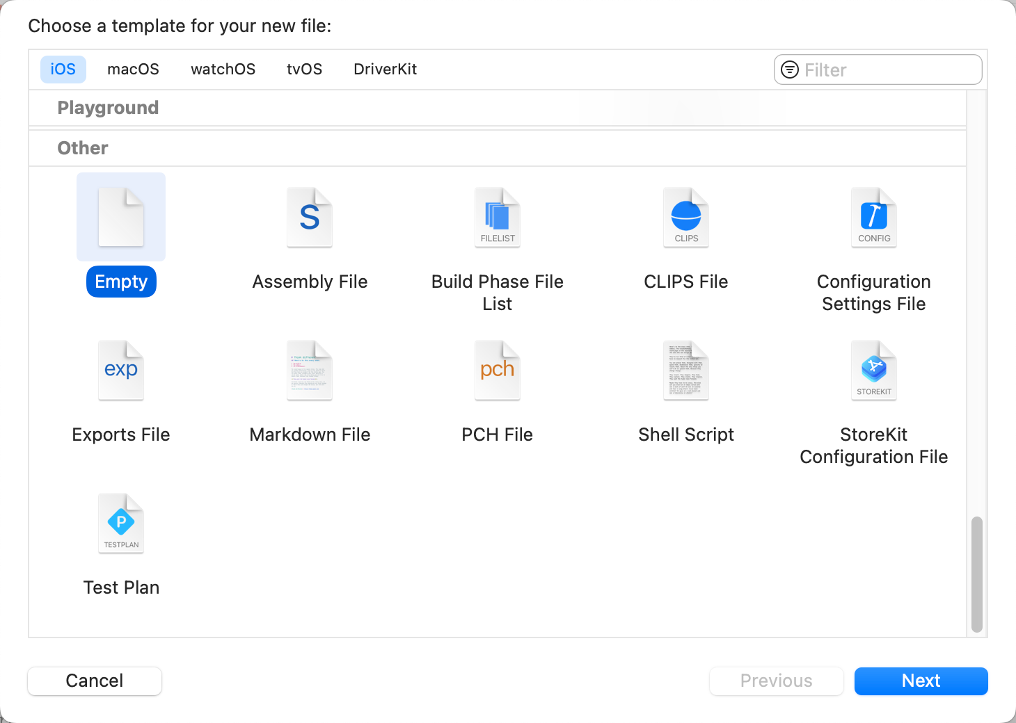 xcode_ios_other_empty