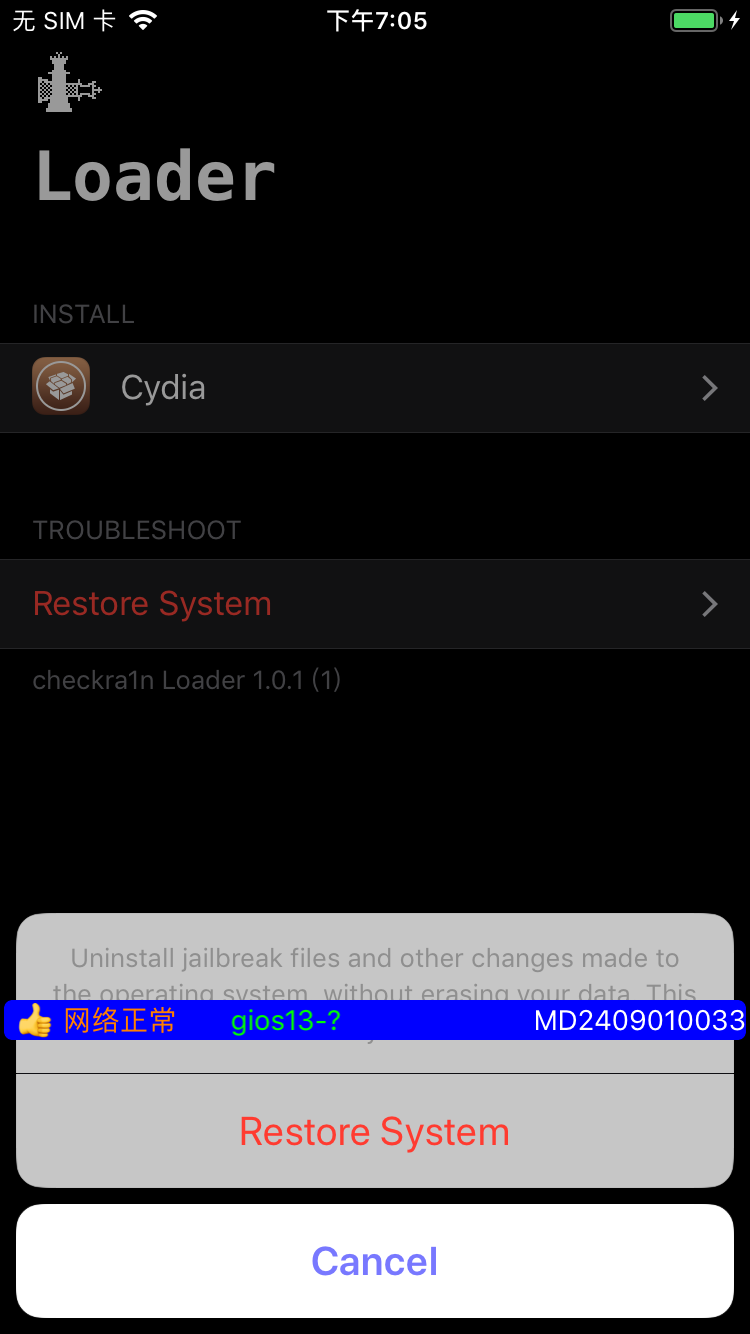 checkra1n_restore_system_popup