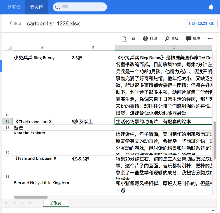 在线预览Excel 效果